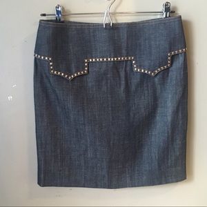NWOT Authentic Chloé Mini Studded Denim Jean Skirt